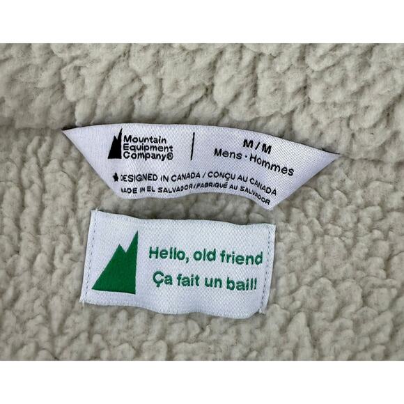 Mountain Equipment Company Fleece Jacket Men M Recycled Sherpa Full Zip White - Picture 3 of 10